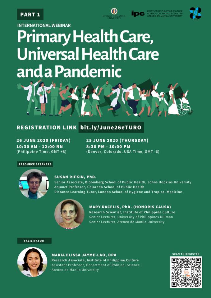 Primary Health Care, Universal Health Care and a Pandemic (Part 1)
